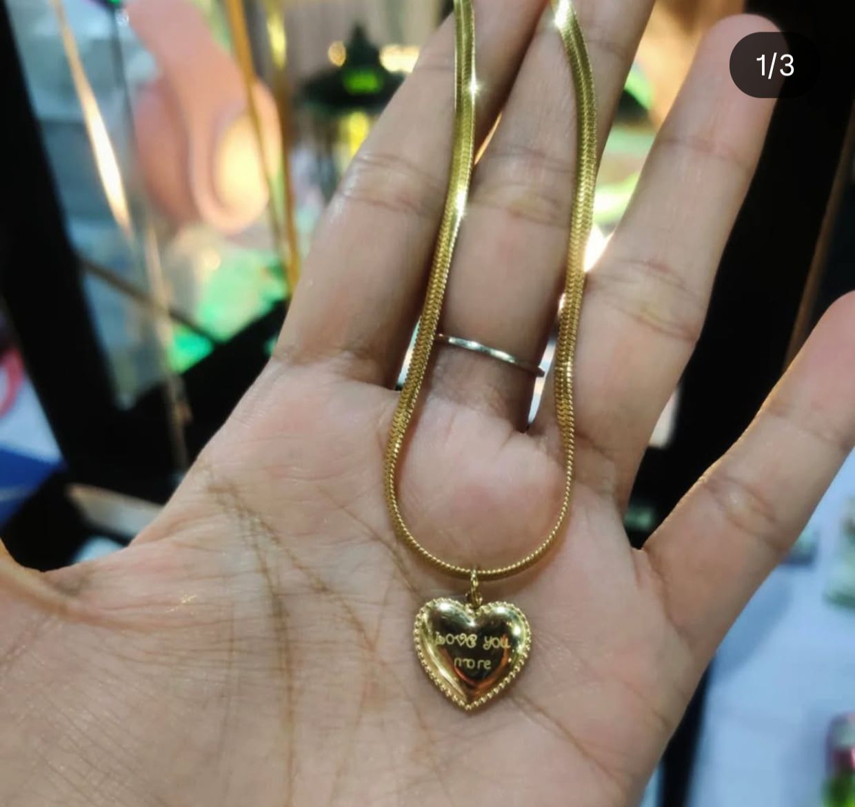 Stainless steel heart pendant