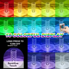 Crystal Table Lamp 16 Colors